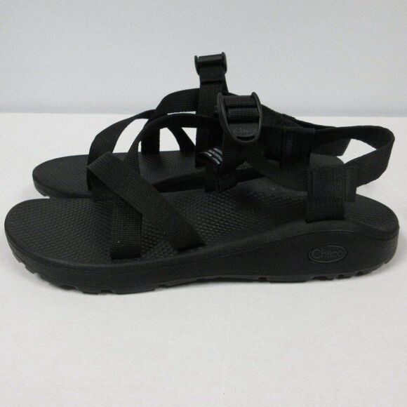 CHACO Z/Cloud Cushioned Sandal Womens Sz 12 Adjustable Durable All Black J107366 - Picture 2 of 12